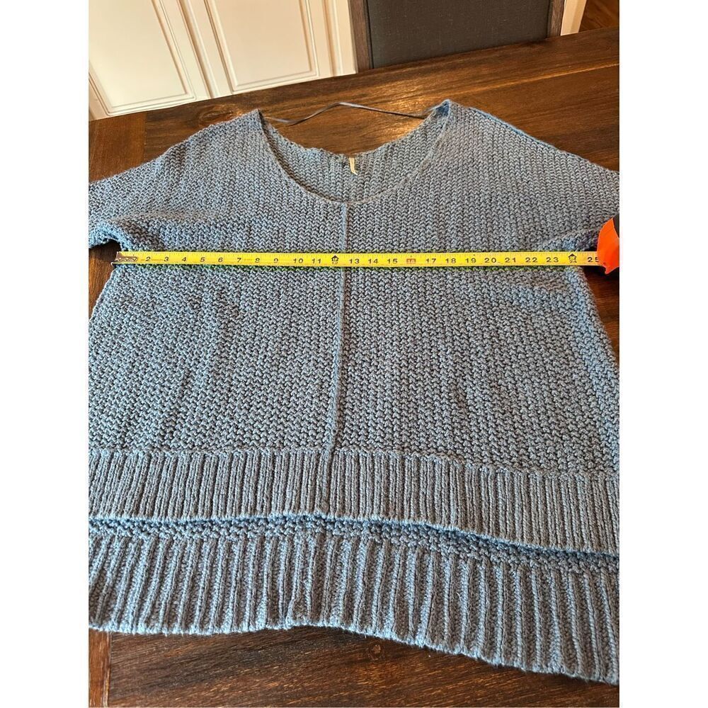 Free people cable knit sweater, blue size XS - Picture 3 of 6